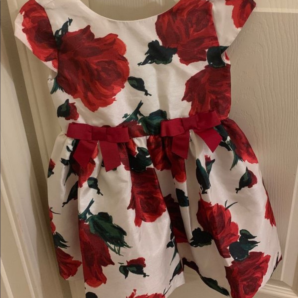 Red flower dress